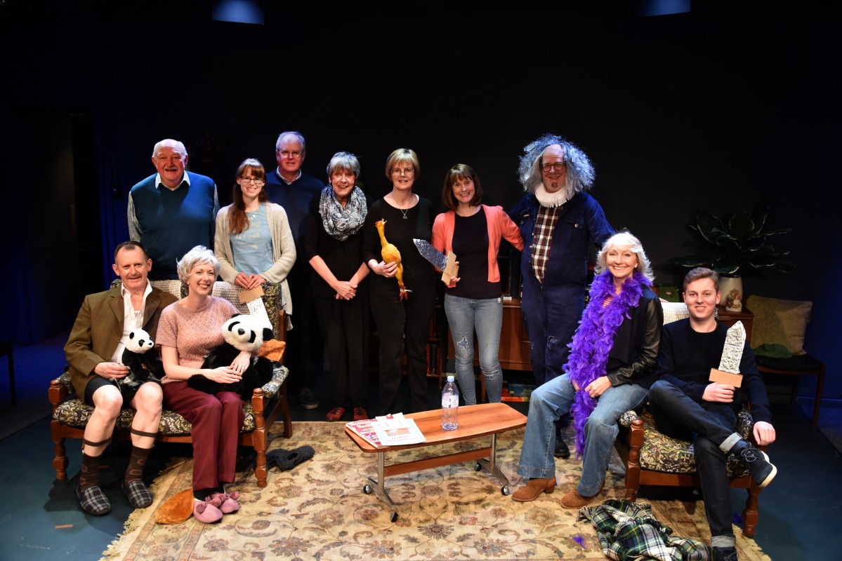 The Cast and crew earning a well earned break